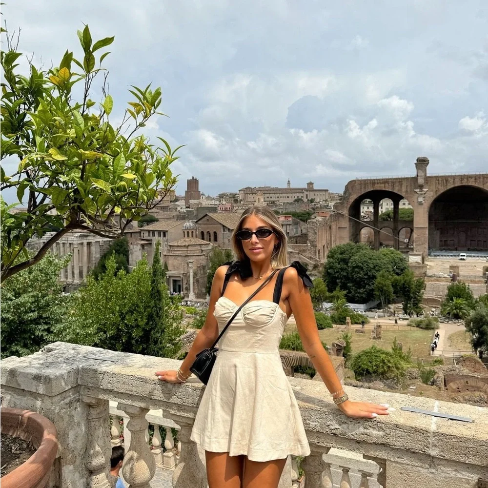 ZARA Ruffled Mini Dress - Picture 2 of 10